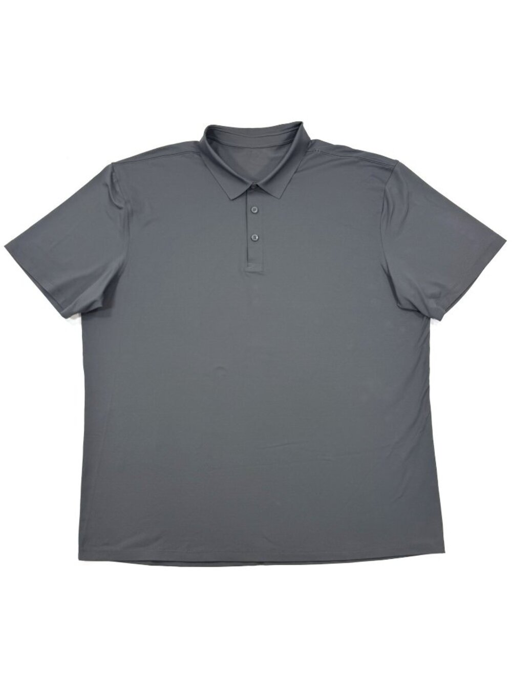 Lululemon Mens Polo Shirt Size 2XL Gray Performance Golf Tennis Athleisure